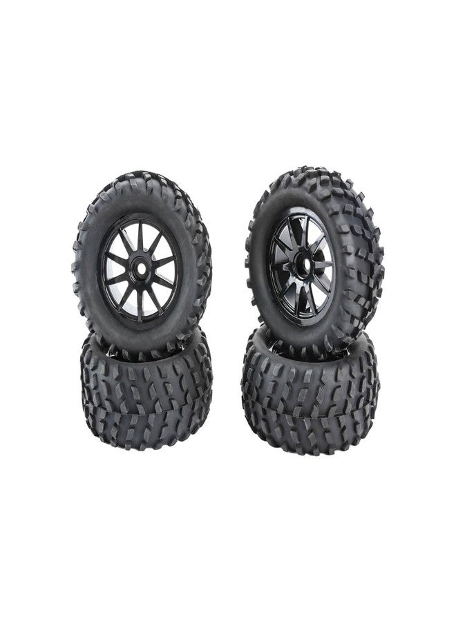 RCAWD 30% Upgrades 12mm Hex Adapter Wheel Tire Set Pre-Glued for 1/16 1/18 Monster Truck Rubber Nylon with Foam Inserts Parts for Hosim 2845 LG-007BL - Image 1
